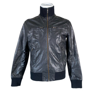 Miesten Jack & Jones - Nahkatakki, koko M - Musta (1)