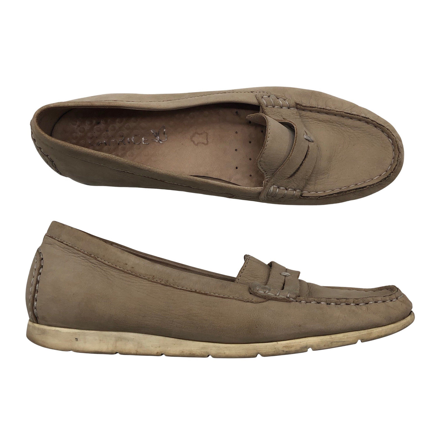 Naisten Caprice - Loaferit, koko 39 - Beige (1)