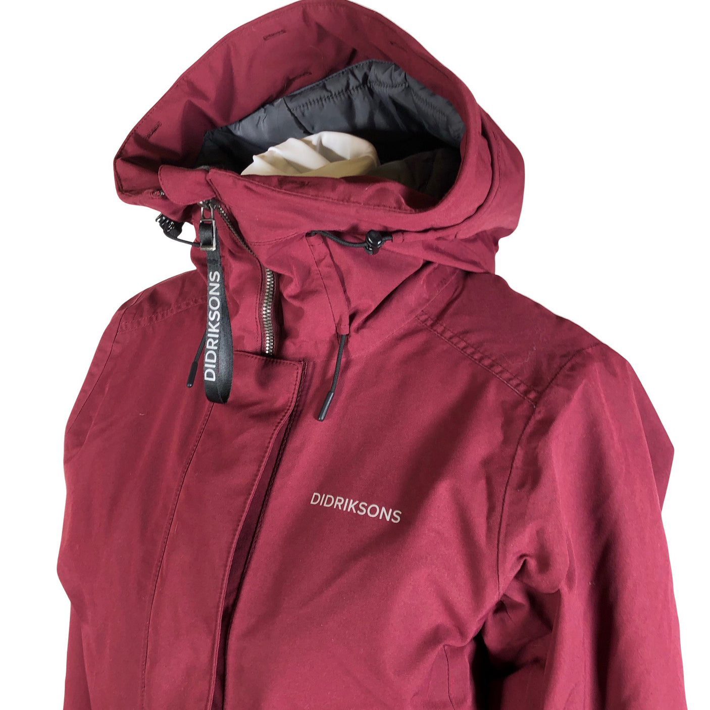 Naisten Didriksons - Kevyttoppatakki, koko 36 - Viininpunainen (3)