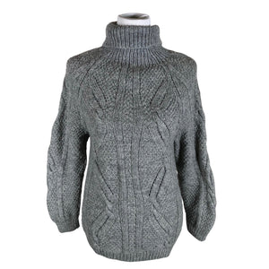 Naisten Handmade - Neulepaita, koko 40 - Harmaa (1)