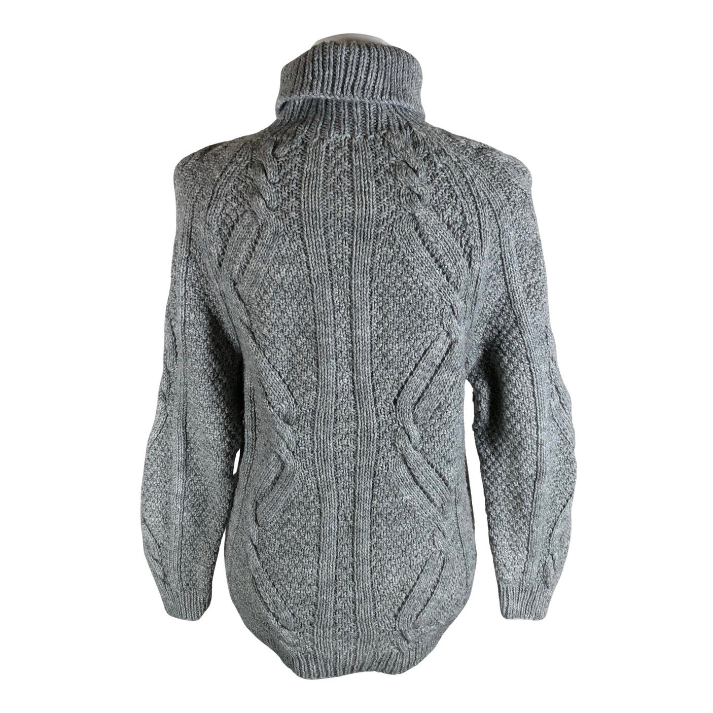 Naisten Handmade - Neulepaita, koko 40 - Harmaa (2)