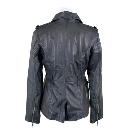 Naisten Burberry - Nahkatakki, koko 36 - Musta (2)