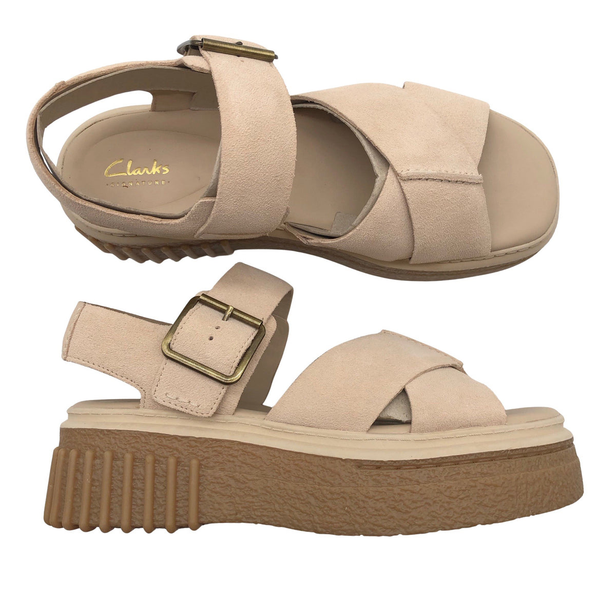 Naisten Clarks - Sandaalit, koko 42 - Beige (1)