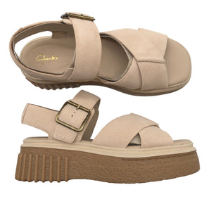 Naisten Clarks - Sandaalit, koko 42 - Beige (1)