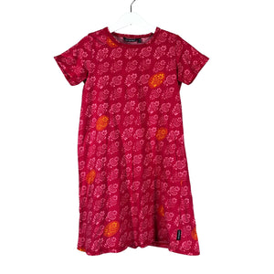 Tyttöjen Marimekko - Trikoomekko, koko 110 - 116 - Pinkki (1)