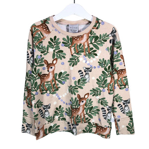 Tyttöjen NOSH - Trikoopaita, koko 122 - 128 - Beige (1)