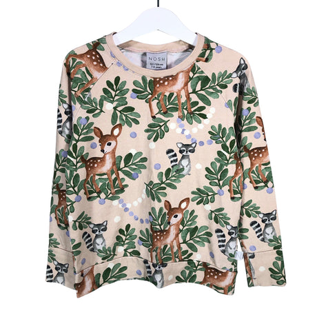 Tyttöjen NOSH - Trikoopaita, koko 122 - 128 - Beige ()