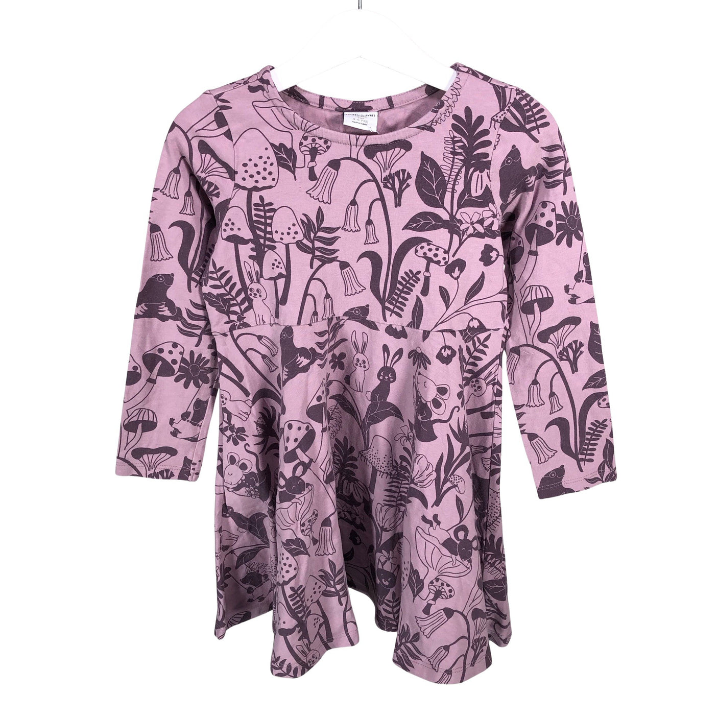 Tyttöjen Polarn O. Pyret - Trikoomekko, koko 104 - 110 - Violetti (1)