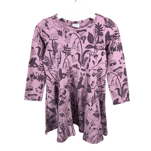 Tyttöjen Polarn O. Pyret - Trikoomekko, koko 104 - 110 - Violetti (1)