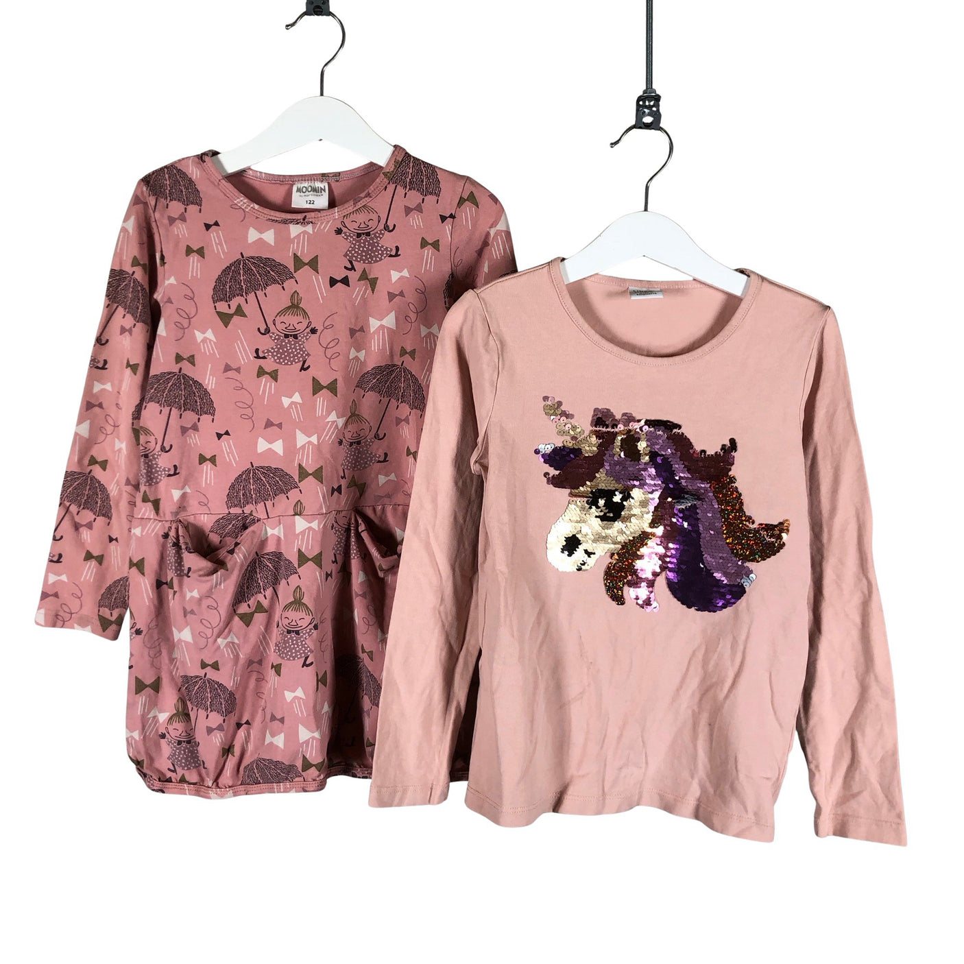 Tyttöjen Martinex - Trikoomekko, koko 116 - 122 - Vaaleanpunainen (1)