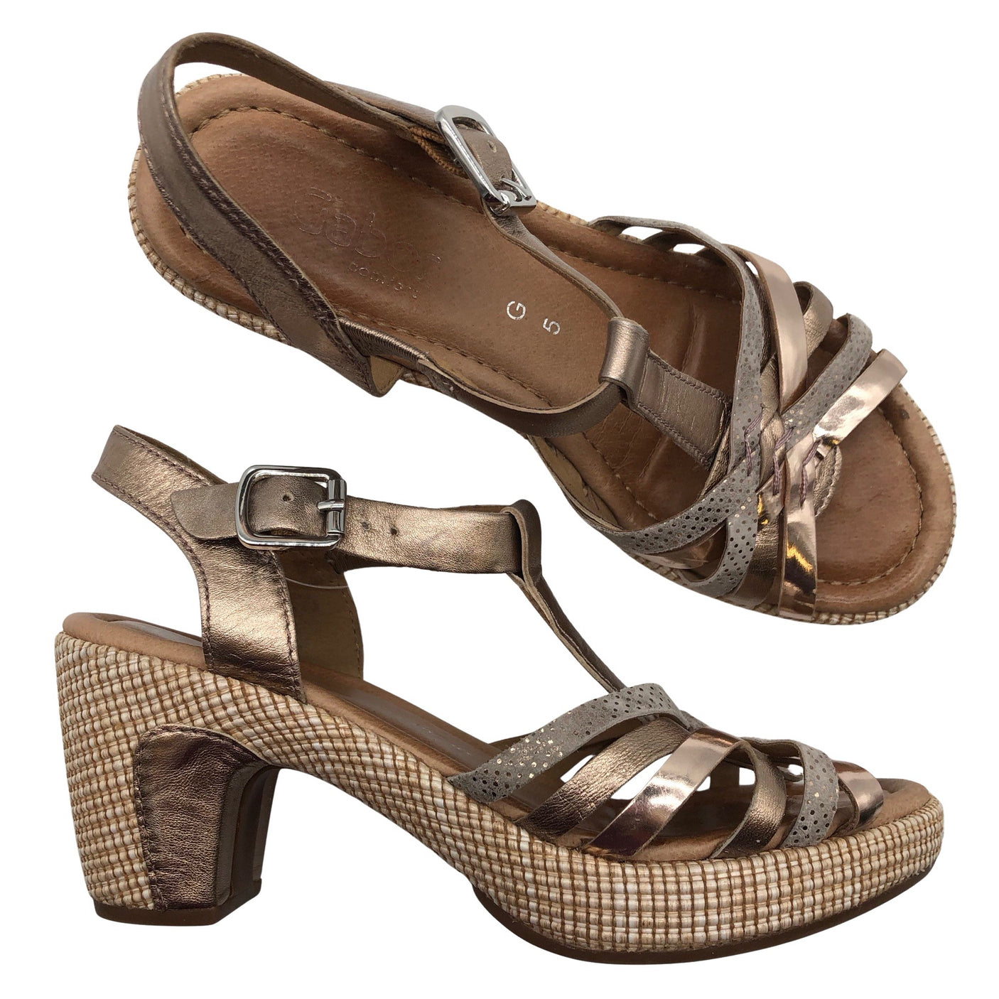 Naisten Gabor - Korolliset sandaalit, koko 38 - Beige (1)
