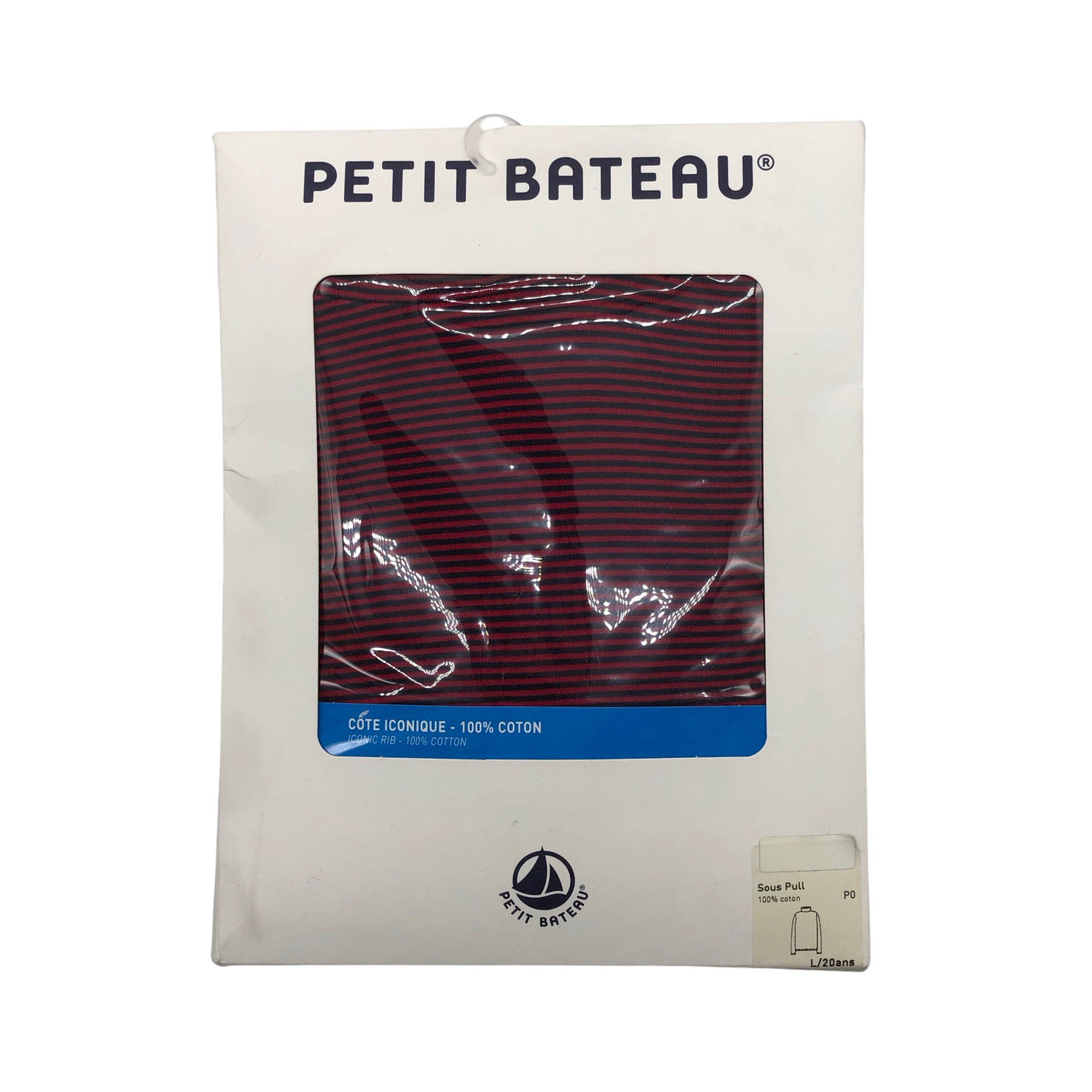 Naisten Petit Bateau - Trikoopaita, koko 40 - Viininpunainen (1)