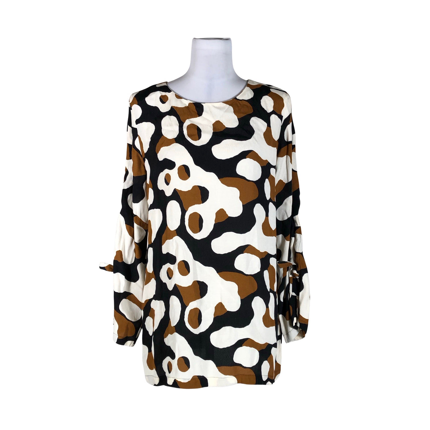 Naisten Marimekko - Sifonkitunika, koko 38 - Ruskea (1)