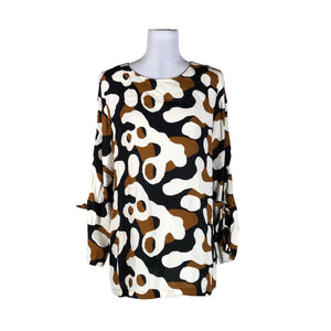 Naisten Marimekko - Sifonkitunika, koko 38 - Ruskea (1)