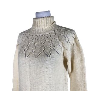 Naisten Handmade - Neulemekko, koko 36 - Luonnonvalkoinen (3)