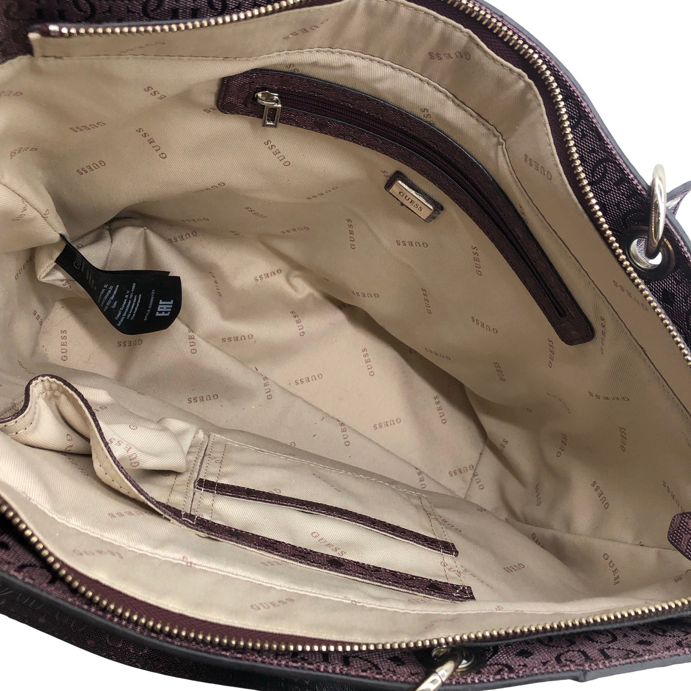 Naisten Guess - Käsilaukku, koko Maxi - Viininpunainen (2)