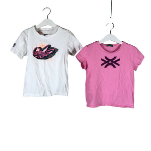 Tyttöjen Adidas - T-paita, koko 116 - 122 - Vaaleanpunainen (1)