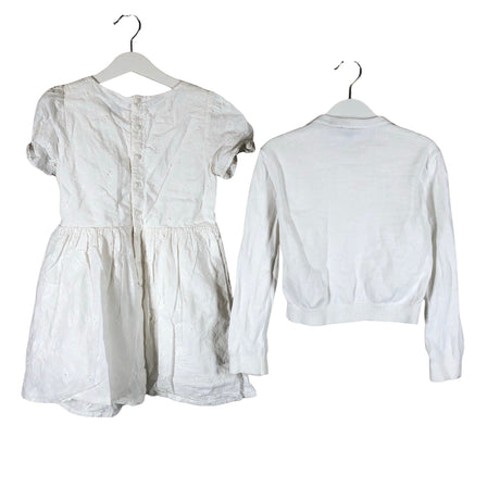 Tyttöjen Polarn O. Pyret - Kangasmekko, koko 116 - 122 - Valkoinen (2)