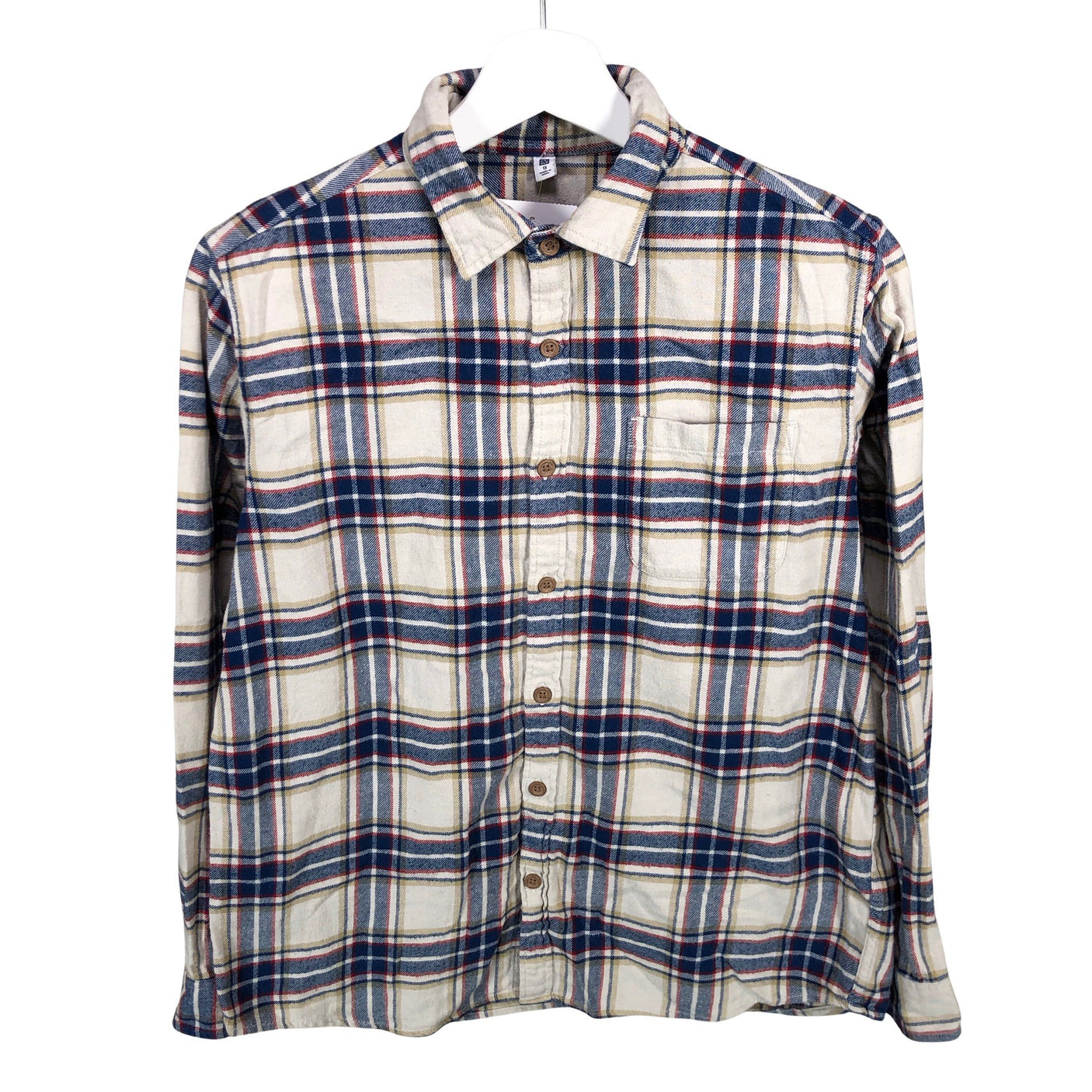 Poikien Uniqlo - Flanellipaita, koko 152 - 158 - Beige (1)