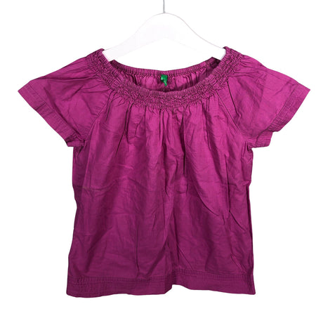 Tyttöjen Benetton - Lyhythihainen pusero, koko 110 - 116 - Pinkki ()