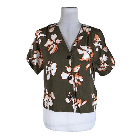 Naisten Lindex - Lyhythihainen pusero, koko 40 - Vihreä ()