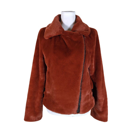 Naisten DKNY - Tekoturkistakki, koko 36 - Ruskea ()