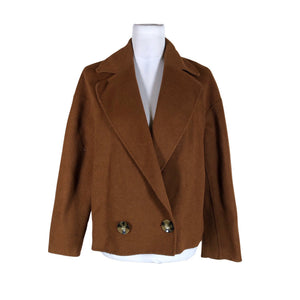 Naisten Massimo Dutti - Villakangastakki, koko 36 - Ruskea (1)