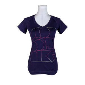 Naisten Nike - Urheilupaita, lyhyet hihat, koko 36 - Violetti (1)