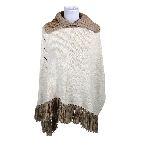 Naisten Handmade - Poncho, koko 40 - Luonnonvalkoinen ()