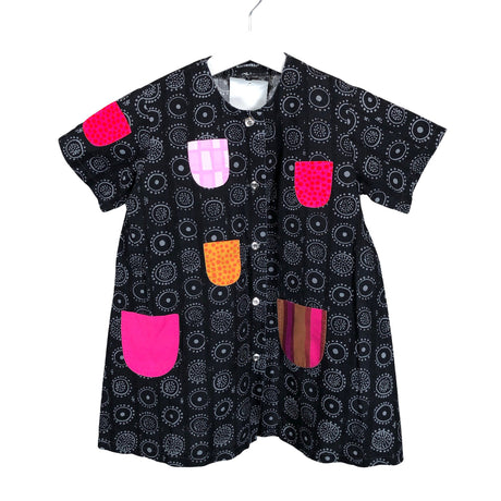 Tyttöjen Marimekko - Kangasmekko, koko 104 - 110 - Musta ()