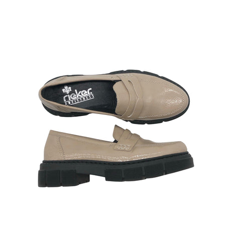 Naisten Rieker - Loaferit, koko 38 - Beige ()