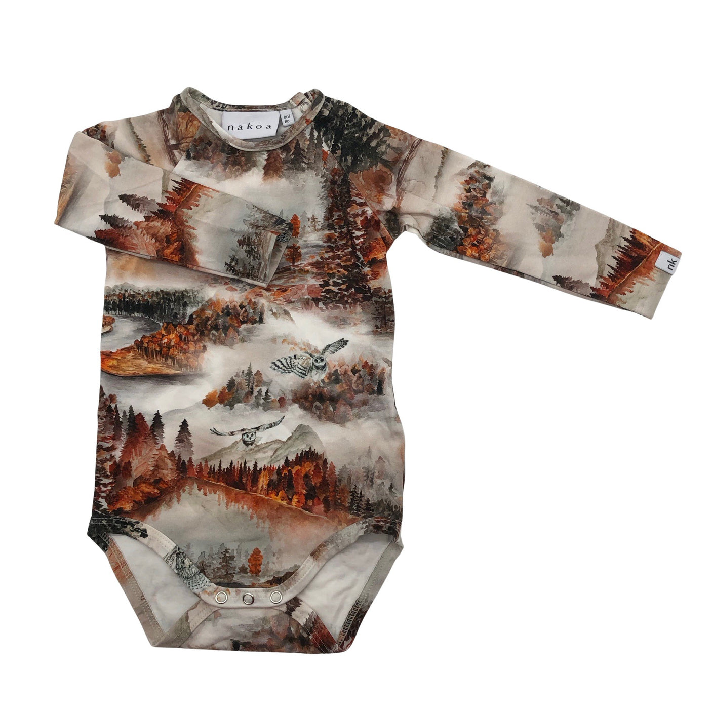 Unisex Nakoa - Body, koko 80 - 86 - Harmaa (1)