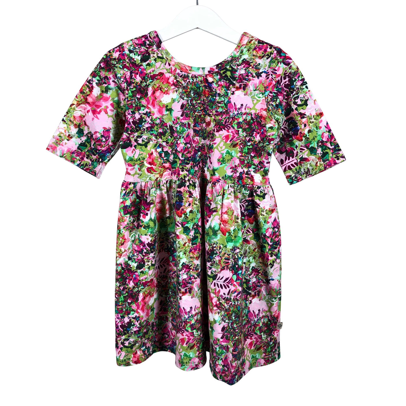 Tyttöjen Kaiko - Trikoomekko, koko 98 - 104 - Pinkki (1)