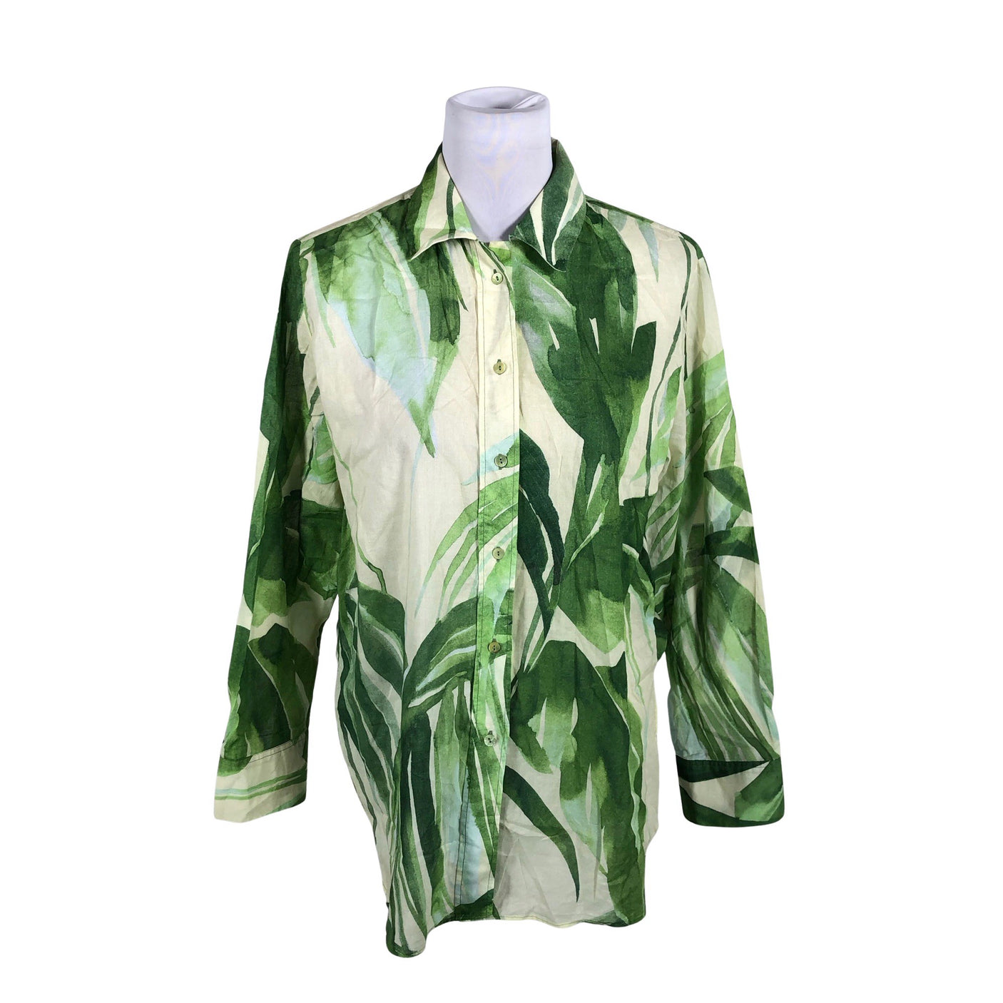Naisten Massimo Dutti - Kauluspaita, koko 38 - Vihreä (1)