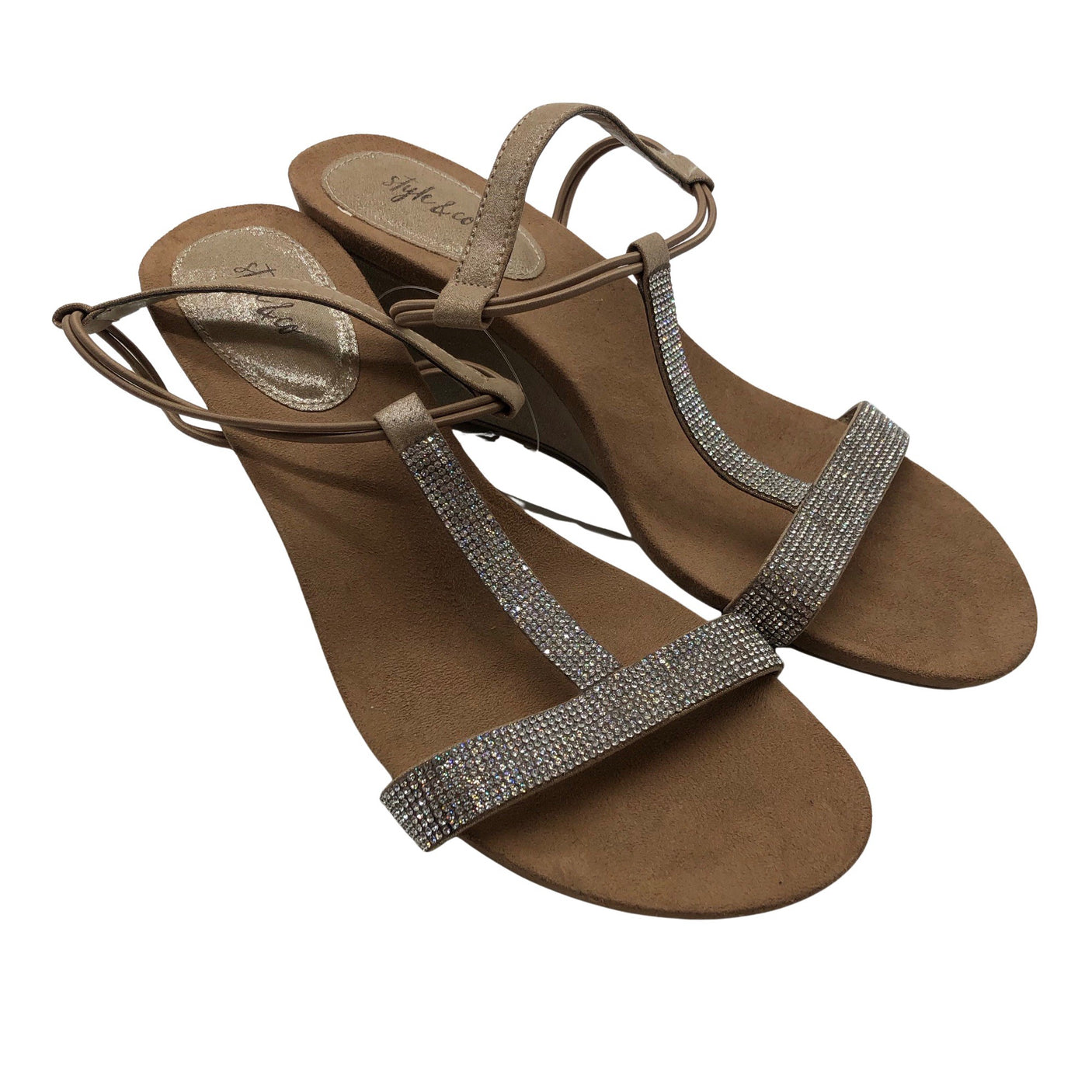 Naisten Style & Co - Korolliset sandaalit, koko 41 - Beige (2)