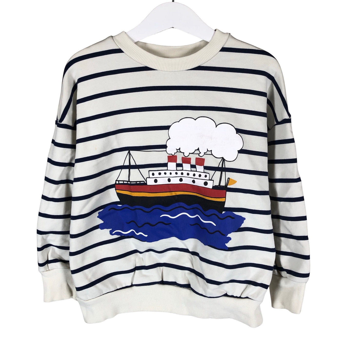 Unisex Mini Rodini - Collegepaita, koko 116 - 122 - Valkoinen (1)