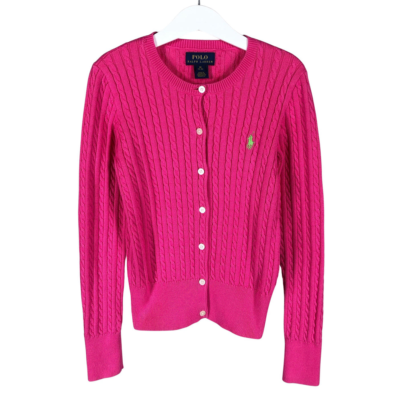 Tyttöjen Polo Ralph Lauren - Neuletakki, koko 134 - 140 - Pinkki (1)