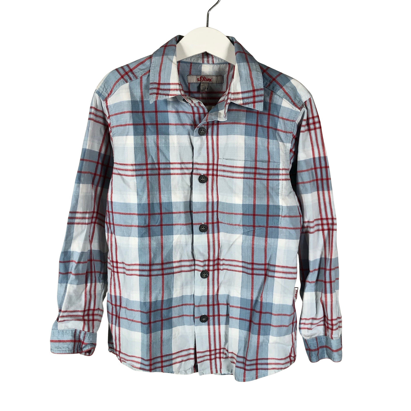 Poikien s.Oliver - Kauluspaita, koko 122 - 128 - Vaaleansininen (1)