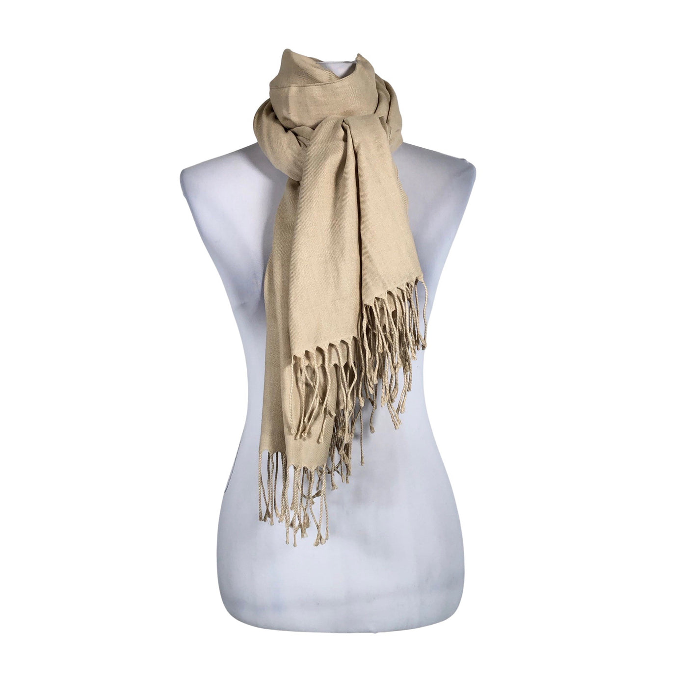 Naisten Pashmina - Kaulaliina, koko Maxi - Beige (1)