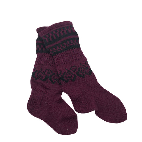 Naisten Handmade - Villasukat, koko 39 - Viininpunainen ()