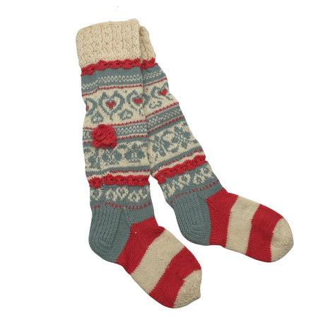 Naisten Handmade - Villasukat, koko 40 - Luonnonvalkoinen ()