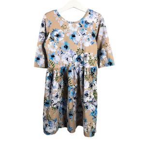 Tyttöjen Kaiko - Trikoomekko, koko 134 - 140 - Beige (1)