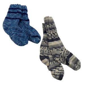 Unisex Handmade - Villasukat, koko 26 - Sininen (1)