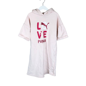 Tyttöjen Puma - Collegemekko, koko 146 - 152 - Vaaleanpunainen (1)