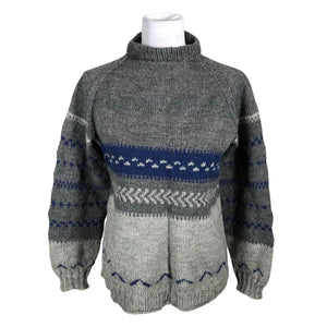 Naisten Handmade - Neulepaita, koko 38 - Harmaa (1)