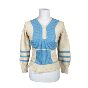 Naisten Handmade - Neulepaita, koko 34 - Vaaleansininen (1)