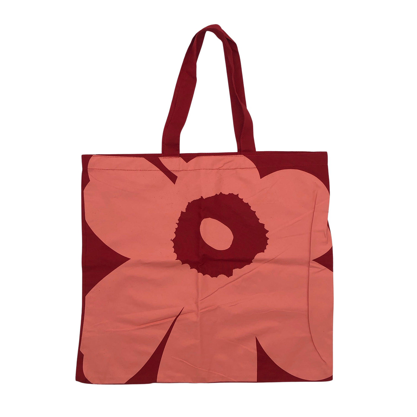 Unisex Marimekko - Ostoskassi, koko Maxi - Viininpunainen (1)