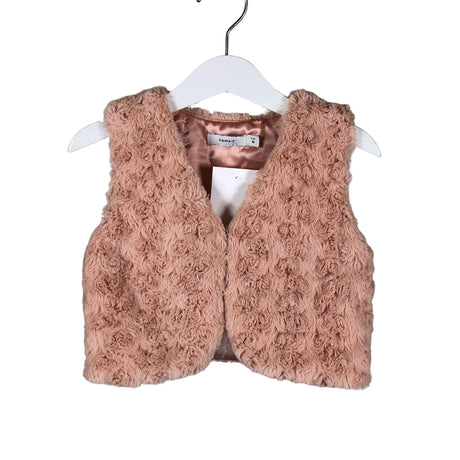 Tyttöjen Name It - Tekoturkisliivi, koko 92 - 98 - Vaaleanpunainen ()