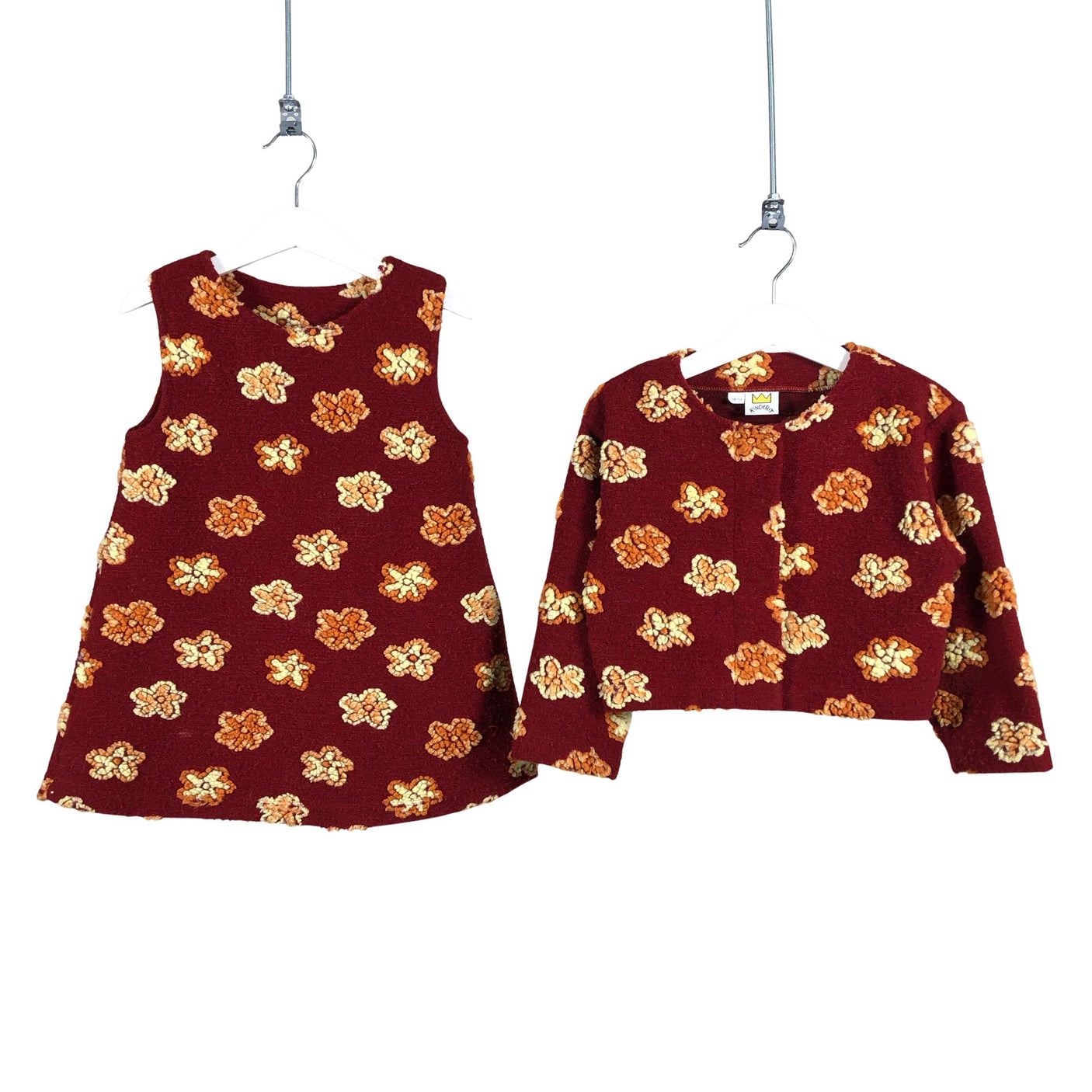 Tyttöjen Kinderit - Collegemekko, koko 98 - 104 - Punainen (1)