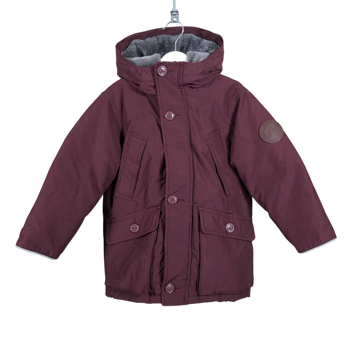 Unisex Gap - Untuvatakki, koko 110 - 116 - Viininpunainen (1)